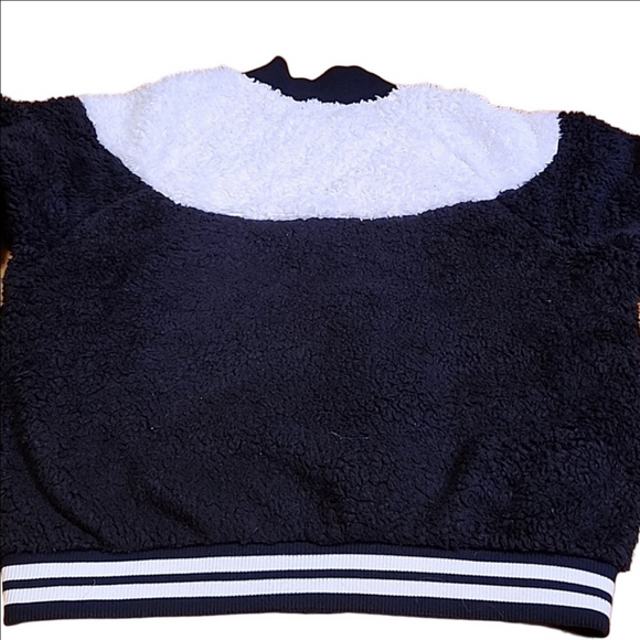 Nike NSW Wolf Sherpa Bomber Jacket Black and White Women M - Picture 6 of 9